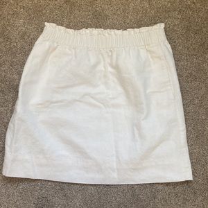 J Crew White Linen Skirt